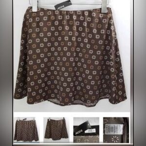 Ardene Brown Floral Mini Skirt
